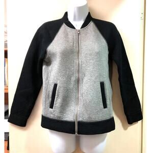 J. Crew Jacket Womens Size 2 Black Gray Zip with Pockets